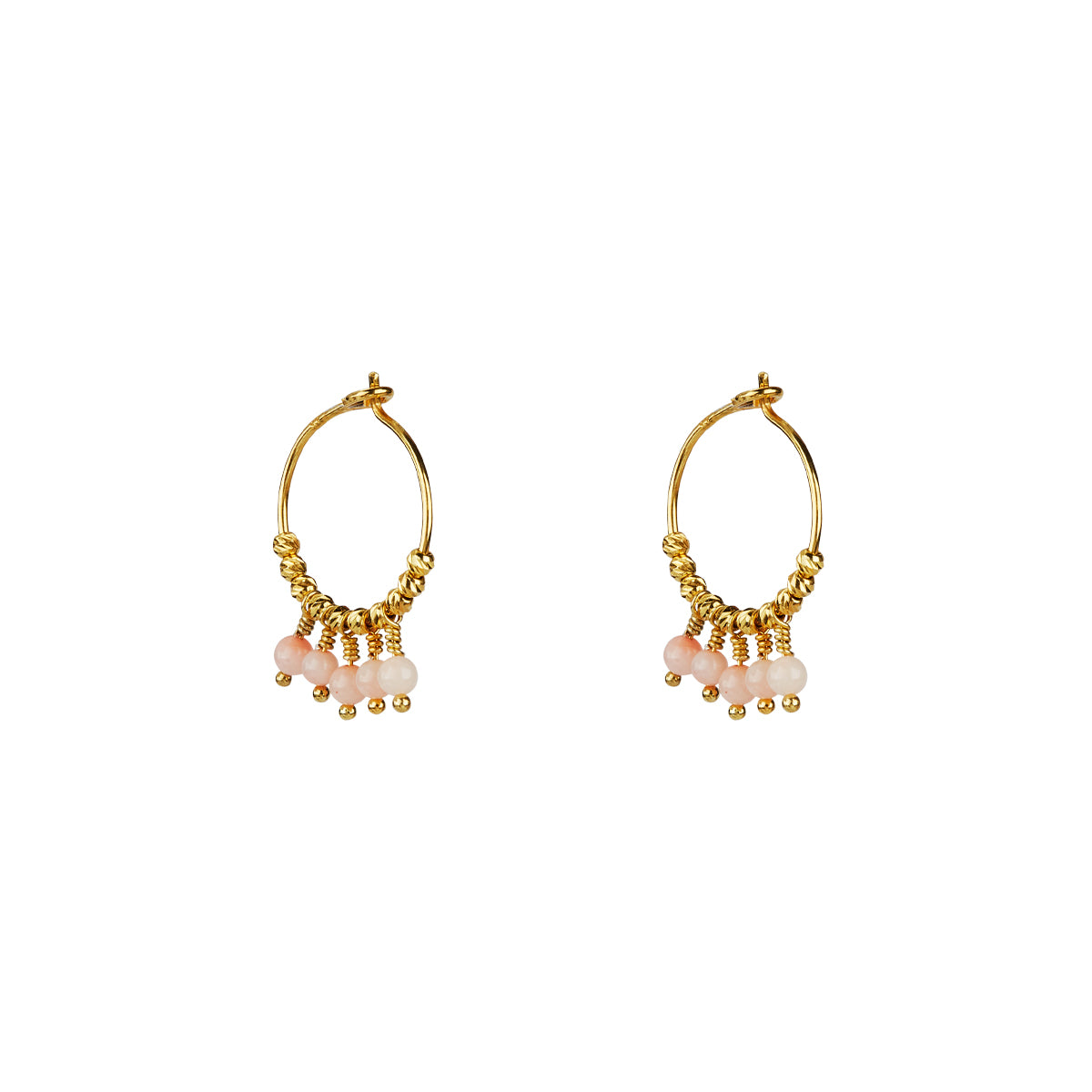 Mathilde Earrings Pink Opal - Gold