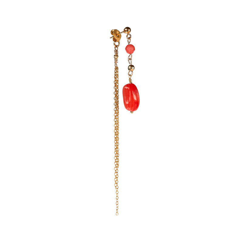 Merle Coral Earring - Gold