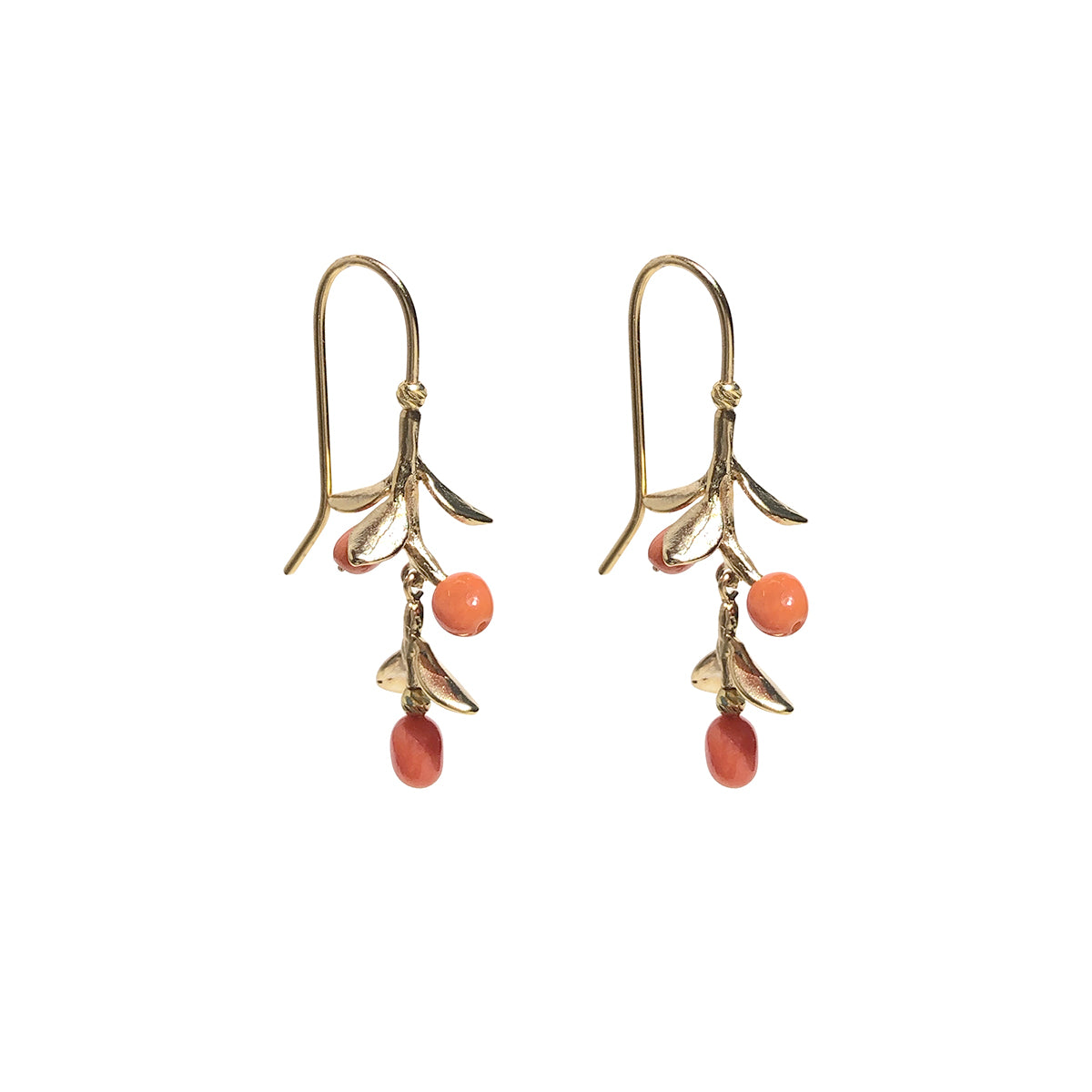 Miranda Coral Earrings - Gold
