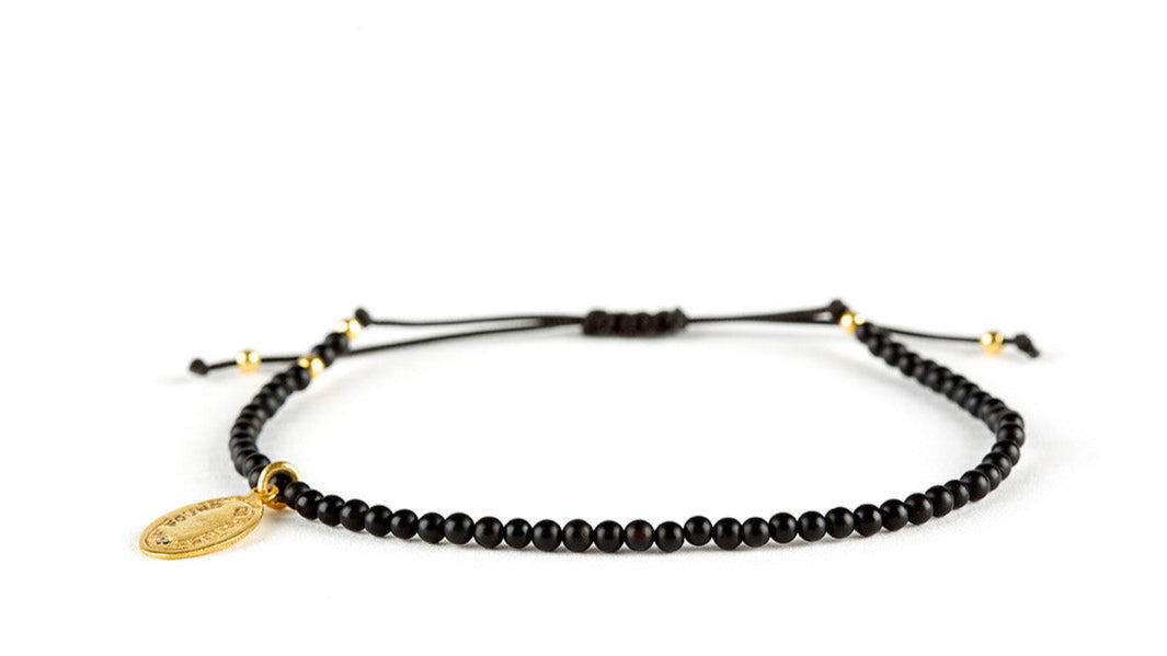 Nanna Lost Tag - Onyx Diamond - Gold