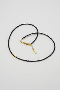 Nikki Necklace Black Spinel - Gold