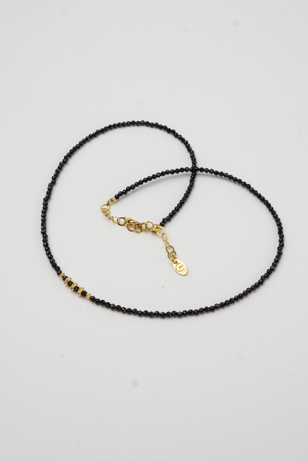 Nikki Necklace Black Spinel - Gold