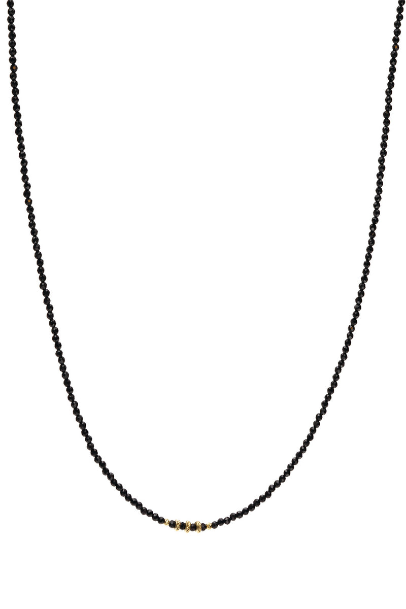 Nikki Necklace Black Spinel - Gold