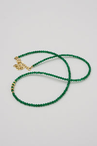 Nikki Halskæde Grøn Spinel - Guld