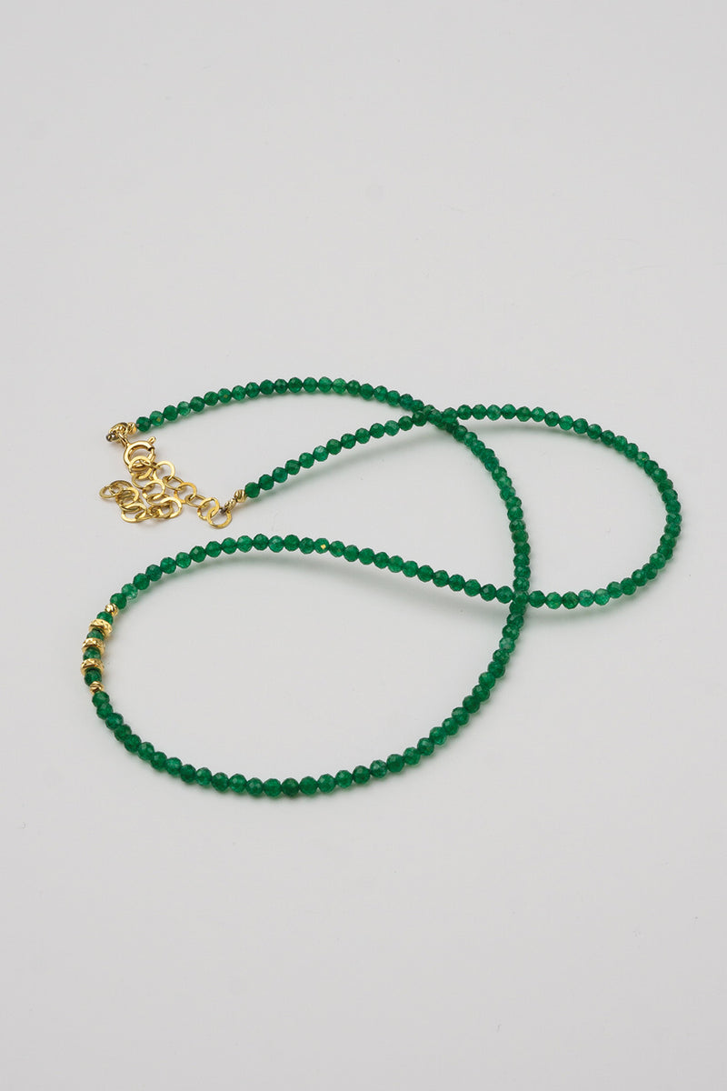 Nikki Halskæde Grøn Spinel - Guld