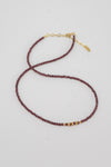 Nikki Necklace Red Garnet - Gold