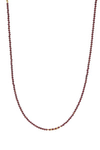 Nikki Necklace Red Garnet - Gold