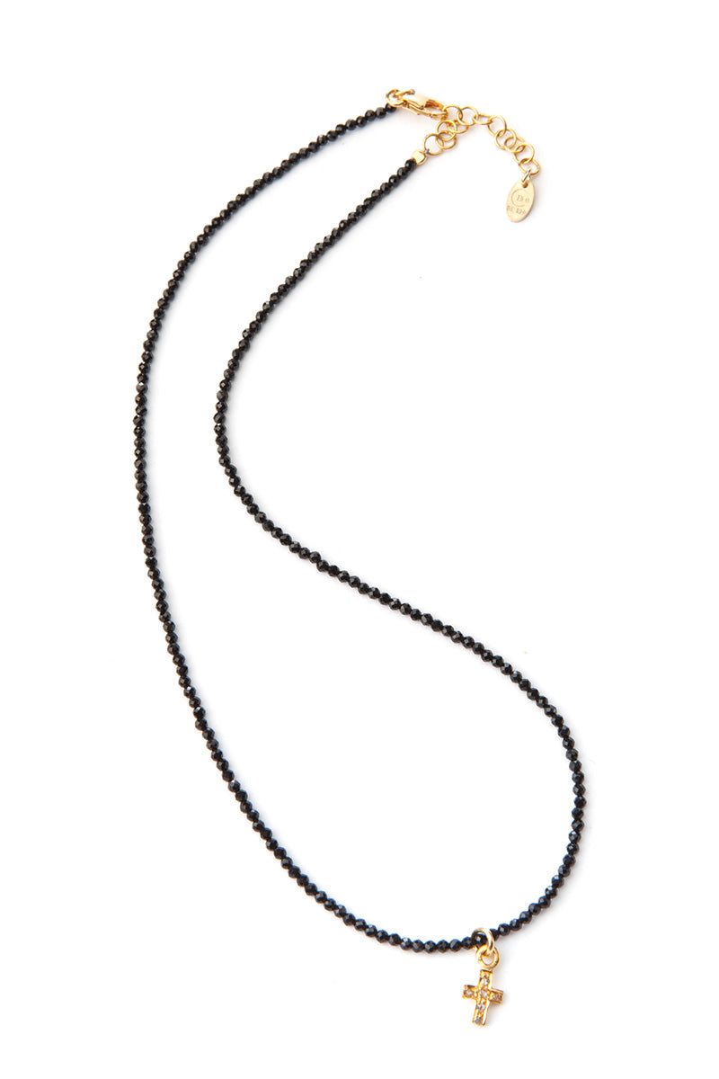 Noora Kors Diamant Halskæde - Guld