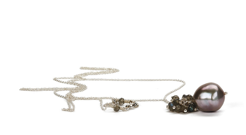 Philine Necklace Grey - Silver