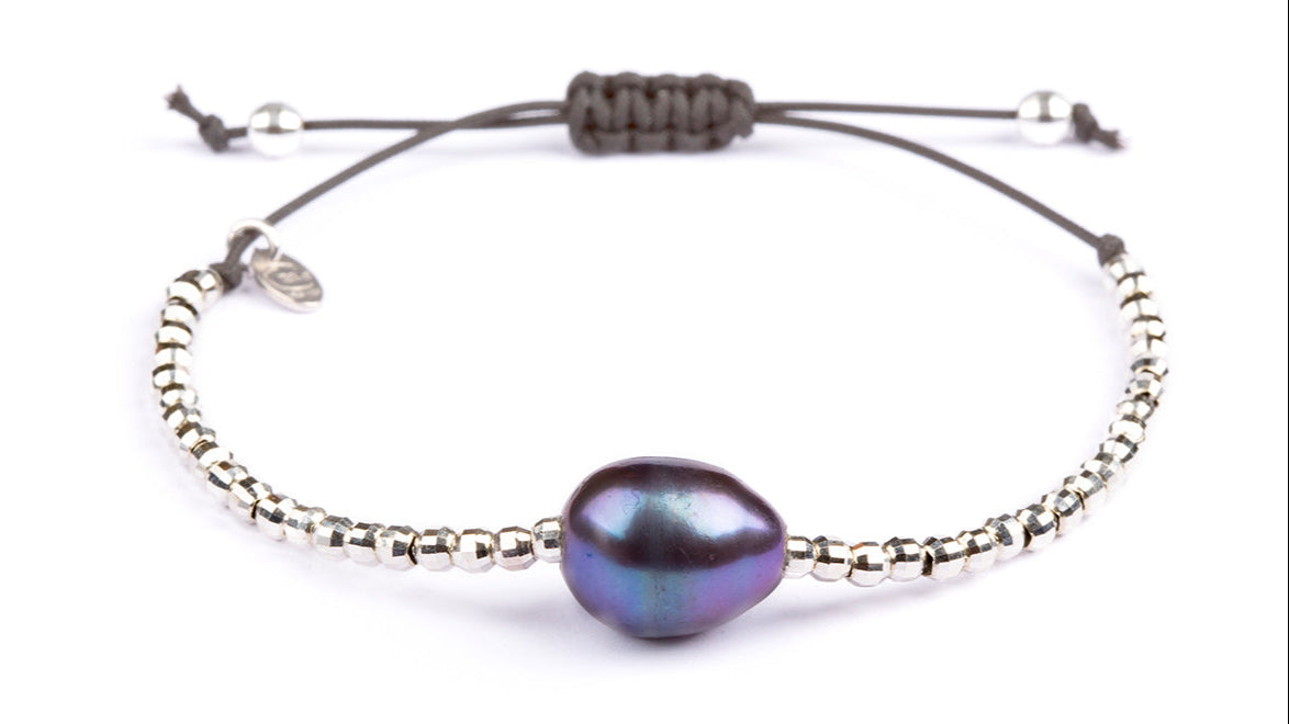 Silje Armbånd Påfugleperle - Sølv