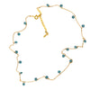 Susan Blue  Zirconia Necklace - Gold