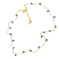 Susan Blue  Zirconia Necklace - Gold