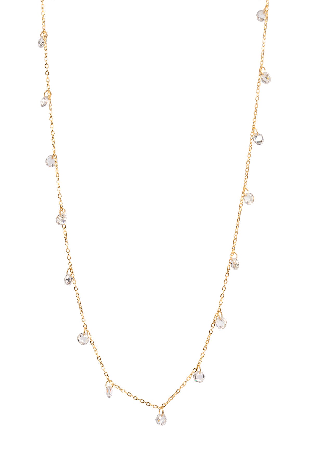 Susan Necklace White Zirconia - Gold