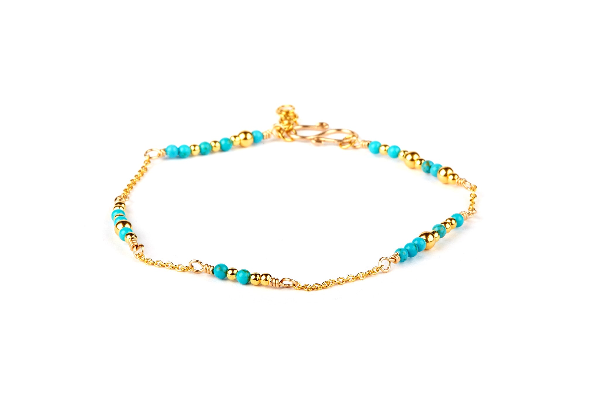 Thalia Armbånd Turkis - Guld