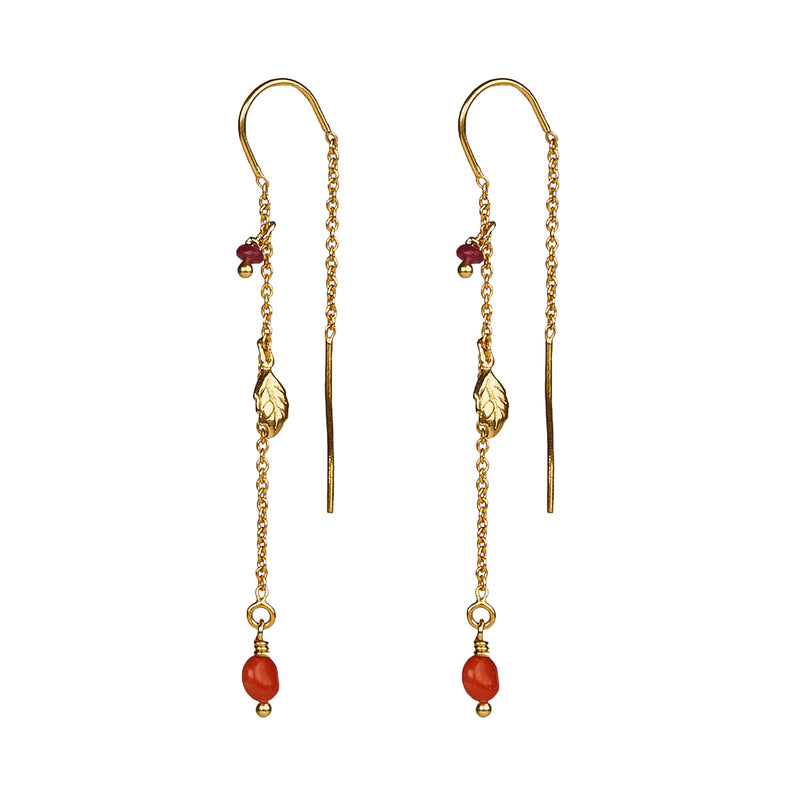 Tia Coral Earrings - Gold