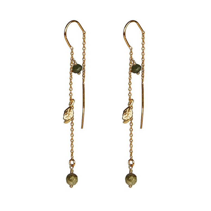 Tia Emerald Earrings - Gold