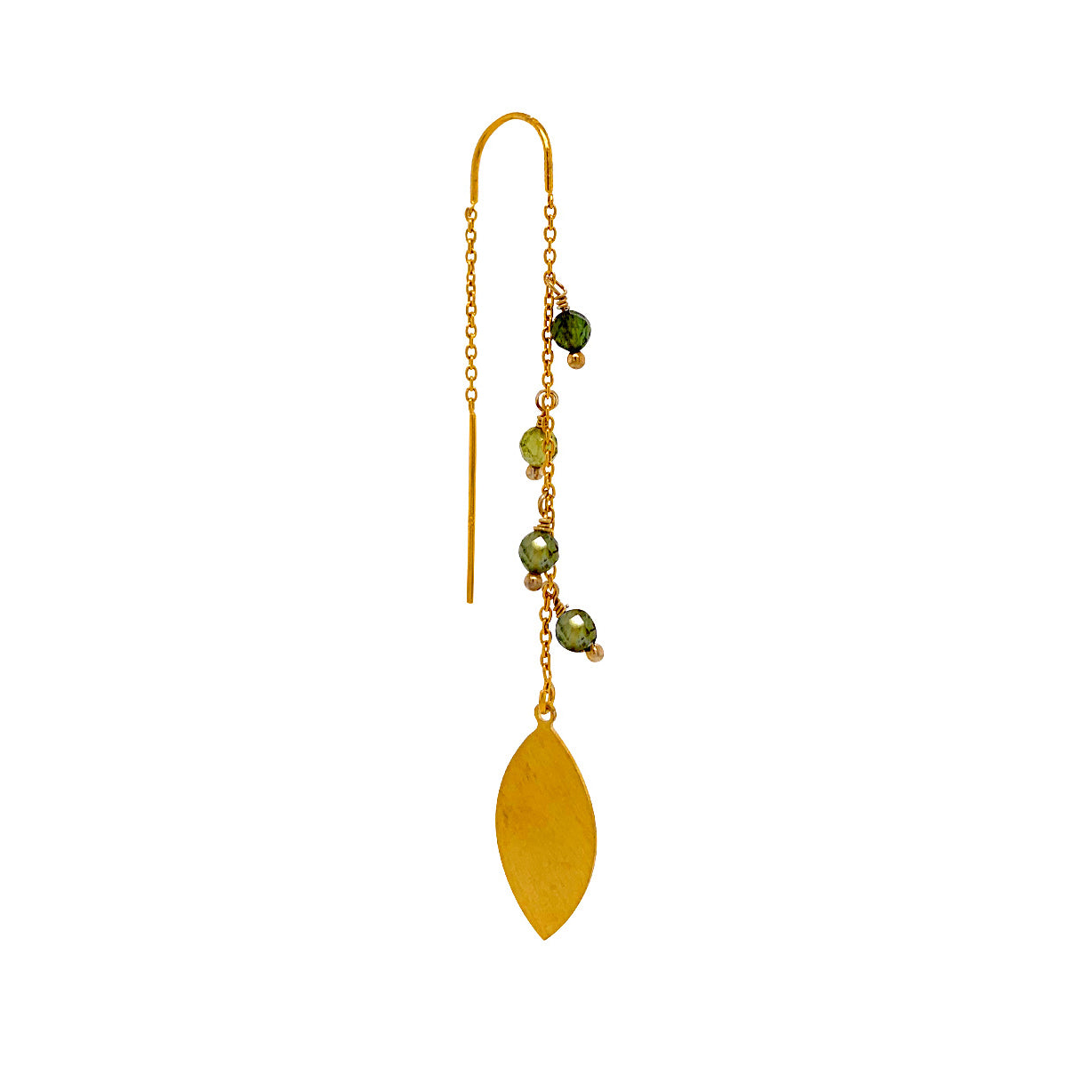 Tracy Green Tourmaline single Earring - Gold