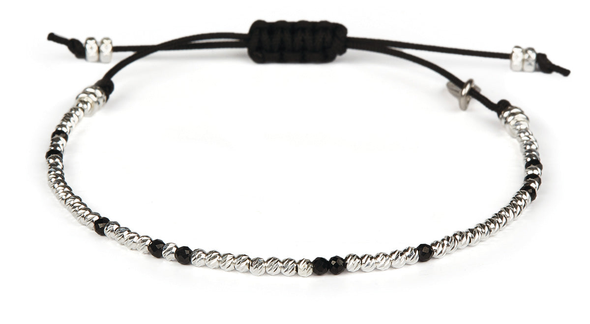 Uma Facet Sort Spinel - Sølv