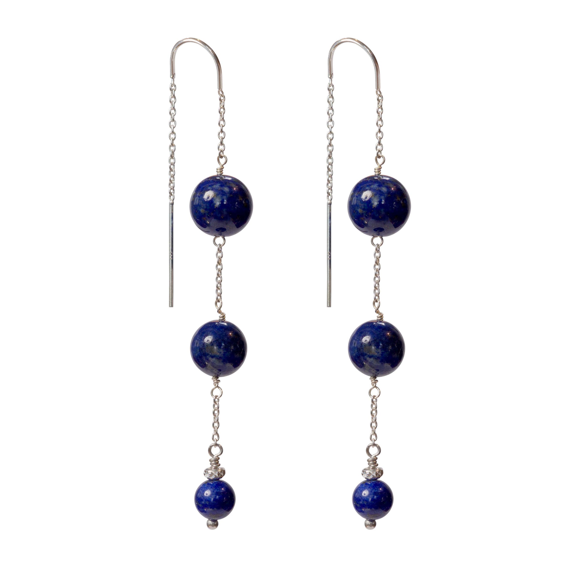 Venus Lapis Earrings - Silver