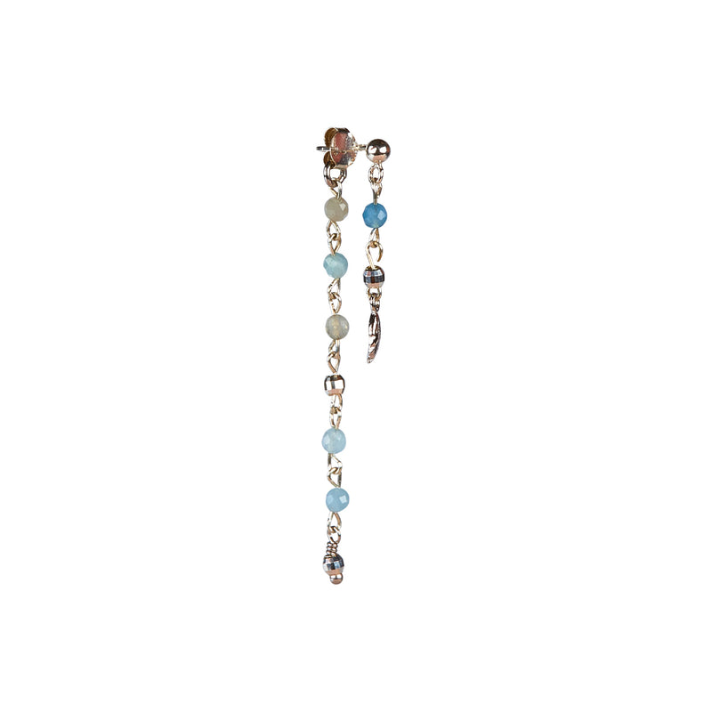 Vera Aquamarine Earring - Silver