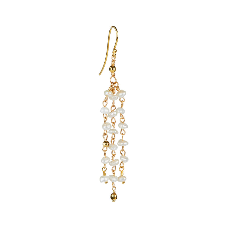 Vilja Freshwater Pearl Earring - Gold